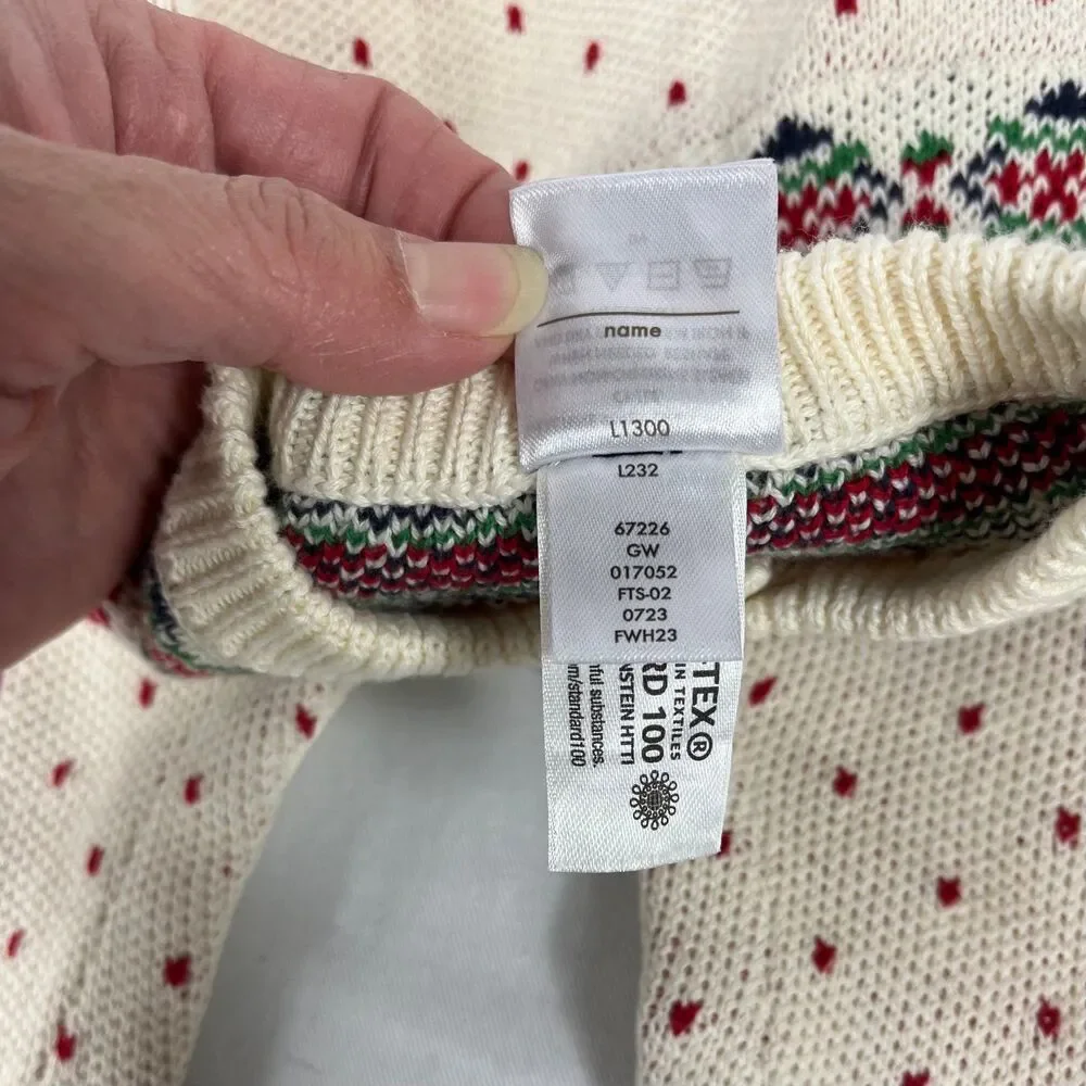 Hanna Andersson Baby Deer Fair Isle Sweater Romper 6-12M size 70